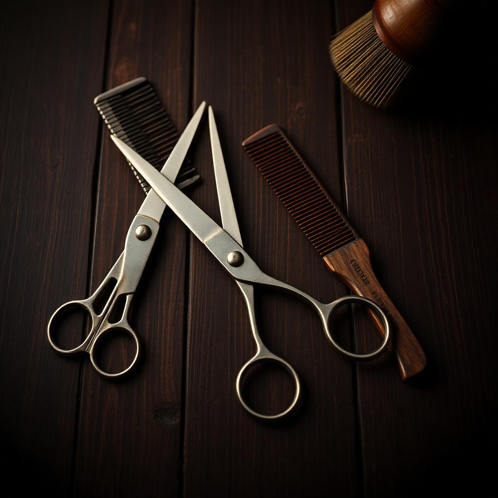 Vintage barber tools