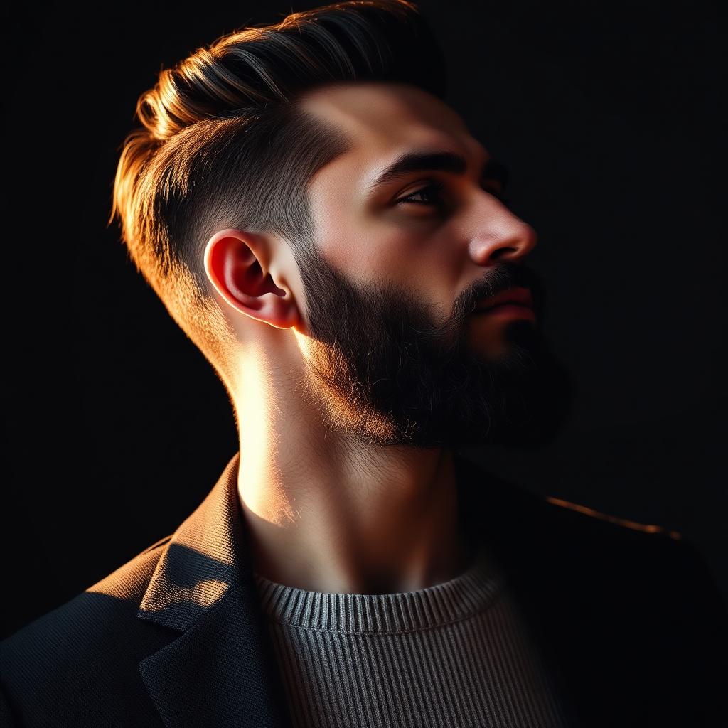 Beard sculpting result